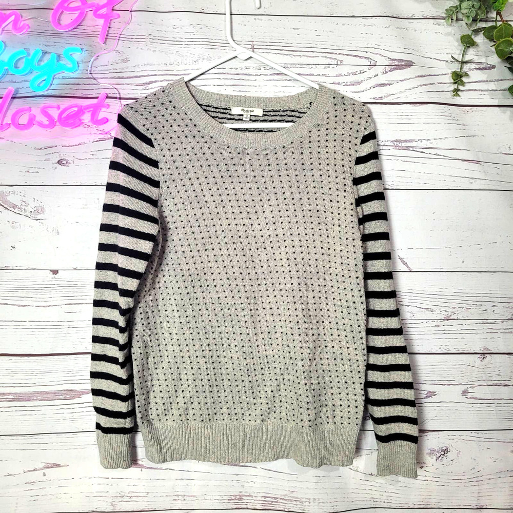 Madewell Multi Pattern Wool Blend Pullover Sweate… - image 1